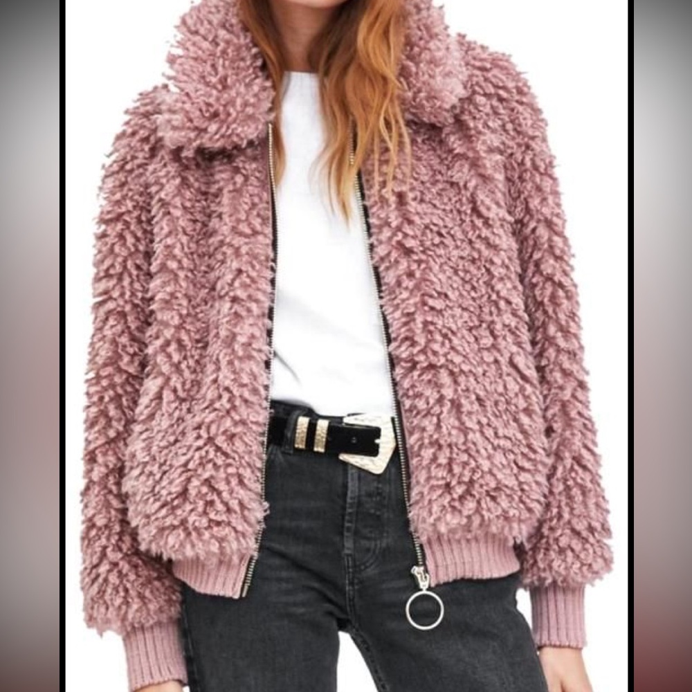 Zara Dusty Pink Bomber Jacket